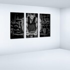 Quadro Decorativo Academia Esporte Musculação 3 Peças