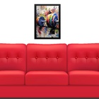 Quadro Decorativo Academia - Halter Aquarela 33x24cm Moldura