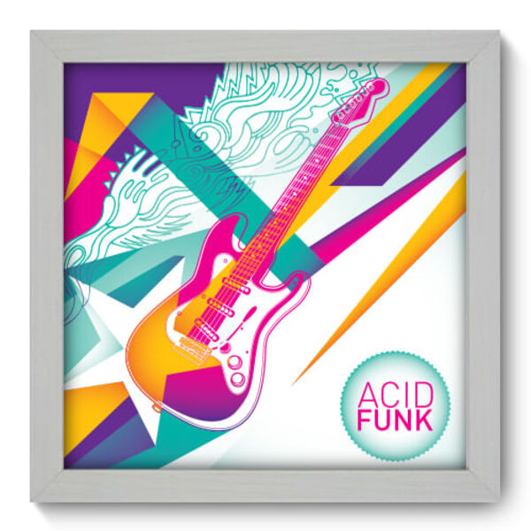 Quadro Decorativo - Acid Funk - 22cm X 22cm - 024qdgb