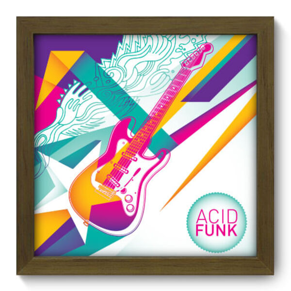 Quadro Decorativo - Acid Funk - 22cm X 22cm - 024qdgm