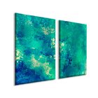 Quadro Decorativo Acqua Abstrato Tela Canvas Kit Total 80x60