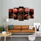 Quadro Decorativo Adega   Vinho 5 Peças Para Sala  Quarto