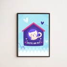 Quadro Decorativo Adote Um Pet 33x24cm - Com Vidro Moldura:ma