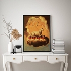 Quadro Decorativo Agnus dei 45x34cm Moldura:madeira Preta