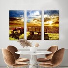 Quadro Decorativo Agricultura Trator Final Do Dia