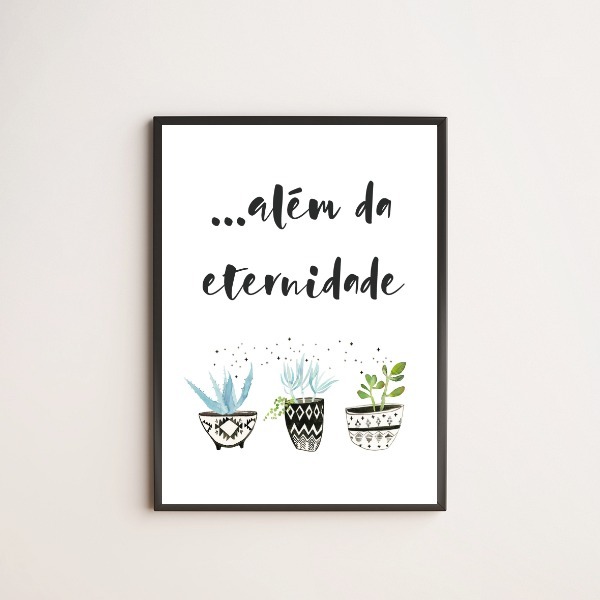 Quadro Decorativo Além Da Eternidade 24x18cm Moldura:madeira