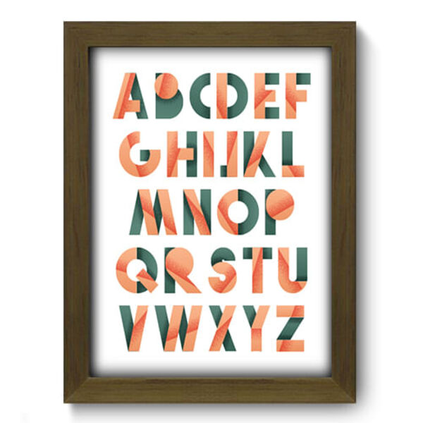 Quadro Decorativo - Alfabeto - 19cm X 25cm - 108qdrm