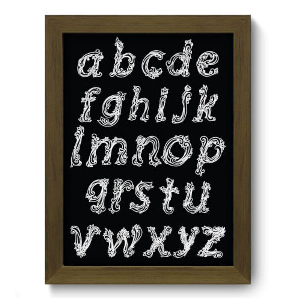 Quadro Decorativo - Alfabeto - 19cm X 25cm - 198qddm