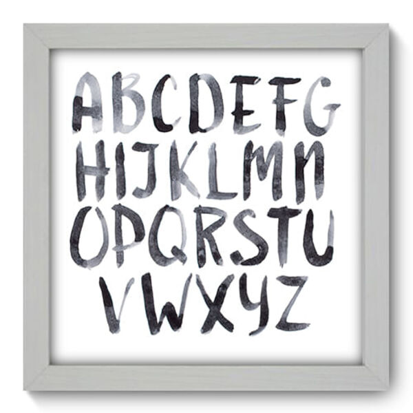 Quadro Decorativo - Alfabeto - 22cm X 22cm - 052qndab