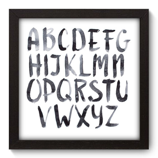 Quadro Decorativo - Alfabeto - 22cm X 22cm - 052qndap