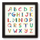 Quadro Decorativo - Alfabeto - 22cm X 22cm - 087qndap