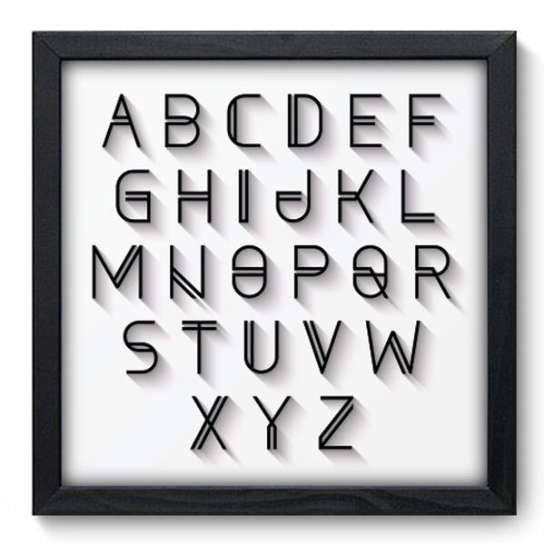 Quadro Decorativo - Alfabeto - 33cm X 33cm - 080qdrp