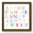 Quadro Decorativo - Alfabeto - 33cm X 33cm - 081qdrm