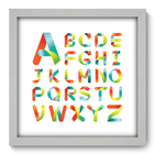 Quadro Decorativo - Alfabeto - 33cm X 33cm - 085qndbb