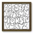 Quadro Decorativo - Alfabeto - 33cm X 33cm - 090qdrm