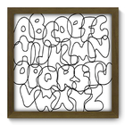 Quadro Decorativo - Alfabeto - 33cm X 33cm - 090qdrm