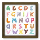 Quadro Decorativo - Alfabeto - 33cm X 33cm - 116qdim