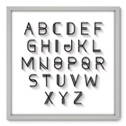 Quadro Decorativo - Alfabeto - 70cm X 70cm - 086qnddb