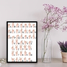 Quadro Decorativo Alfabeto De Libras 24x18cm Moldura:madeira