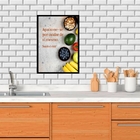 Quadro Decorativo Alimentação Saudável 33x24cm Moldura Branca