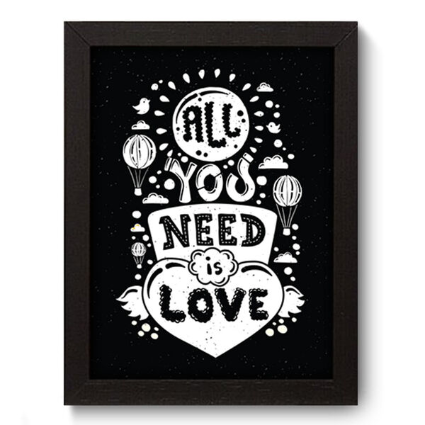 Quadro Decorativo - All You Need - 19cm X 25cm - 139qdrp