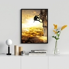 Quadro Decorativo Alpinismo Fotografia 24x18cm Moldura:madeir