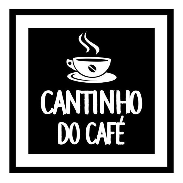 Quadro Decorativo Alto Relevo Cantinho Do Café Em Mdf Preto