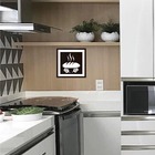 Quadro Decorativo Alto Relevo Pão Caseiro Em Mdf Preto 20x20