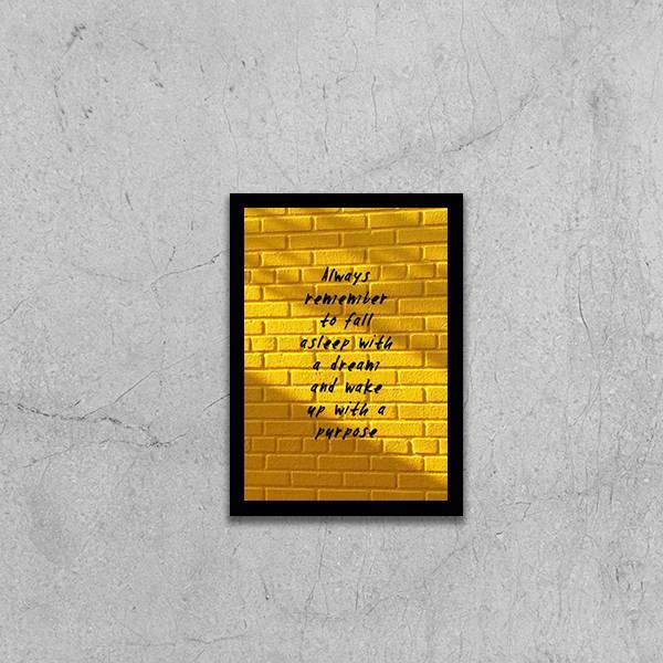 Quadro Decorativo Always Remember 45x34cm A3 (45 X 34)