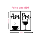 Quadro Decorativo Am Pm Em Mdf Preta