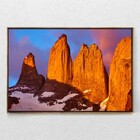 Quadro Decorativo Amanhecer Em Torres Del Paine Com Moldura E