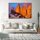 Quadro Decorativo Amanhecer Em Torres Del Paine Com Moldura E