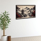 Quadro Decorativo Ambiente Japonês  - 50x70cm Moldura Branca