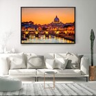 Quadro Decorativo Ambientes Paisagem Roma Com Moldura E Sem V
