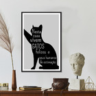 Quadro Decorativo Amor Gato