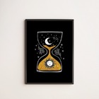 Quadro Decorativo Ampulheta Universo 33x24cm - Com Vidro Mold