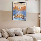 Quadro Decorativo Amsterdam  - 70x50cm Moldura Branca
