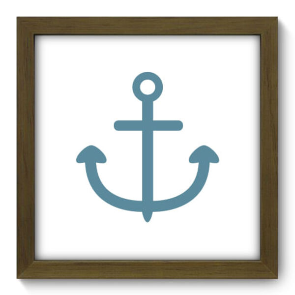 Quadro Decorativo - Ancora - 22cm X 22cm - 056qdbm