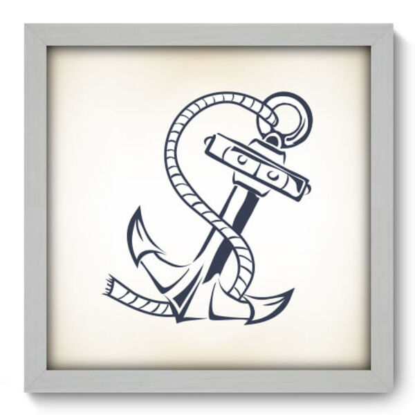 Quadro Decorativo - Âncora - 33cm X 33cm - 011qdkb