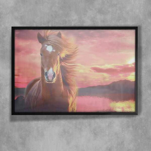 Quadro Decorativo Animais 07 - Cavalo  30x45cm