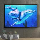 Quadro Decorativo Animais 10 - Golfinhos  20x30cm