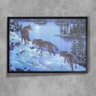 Quadro Decorativo Animais 27 - Lobos Em Bando  30x45cm