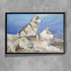 Quadro Decorativo Animais 38 - Lobos  20x30cm