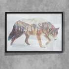 Quadro Decorativo Animais 80 - Lobo  30x45cm