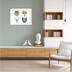 Quadro Decorativo Animais Abstrato Colorido