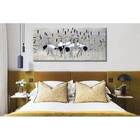 Quadro Decorativo Animais Black And White Cranes - 150x100cm