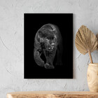 Quadro Decorativo Animais Black Panthe - 120x60 Cm