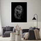 Quadro Decorativo Animais Black Panthe - 180x100 Cm