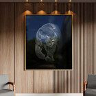 Quadro Decorativo Animais Black Panthe Com Moldura E Vidro Do
