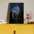 Quadro Decorativo Animais Black Panthe Com Moldura E Vidro Do